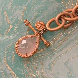 Elegant Rose Gold Teardrop Bracelet